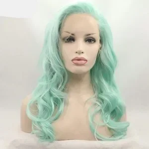 - ?22” MINT MERMAID BODYWAVE LACE-FRONT WIG?…NEW Mint Green Wig (Body Wave) | Ready For Hair That Wows  main image 4